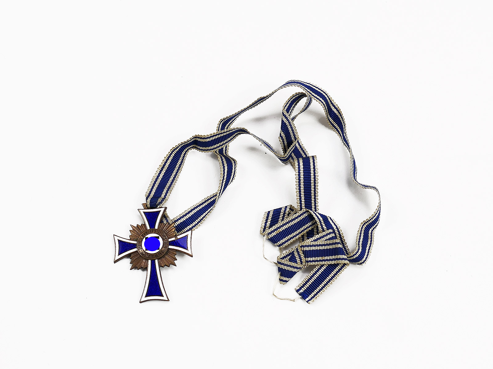 German Mother's Cross of Honour / Mother's Cross, 2nd model, bronze, on a long open ribbon 