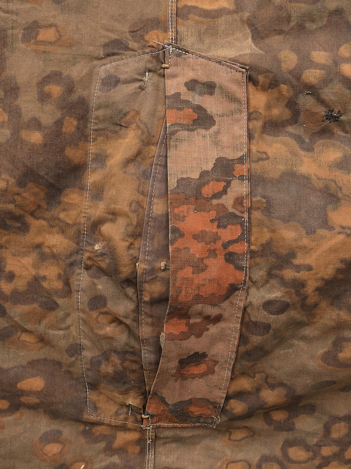 #A/ Waffen SS Original Tarpaulin – Oak Leaf Camouflage Tarpaulin – Battle-Worn