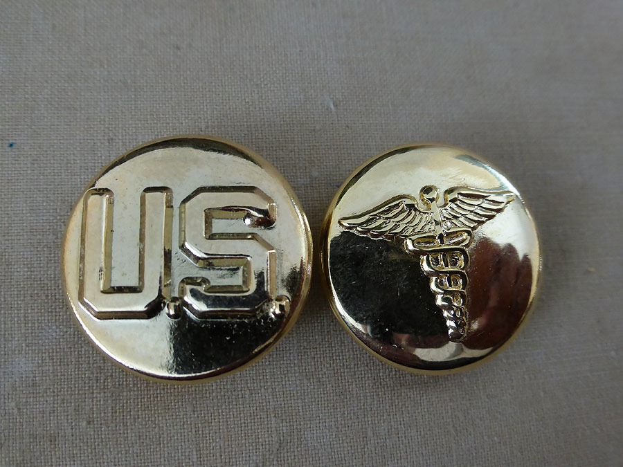 US ARMY Collar disc collar badge Medical Corps