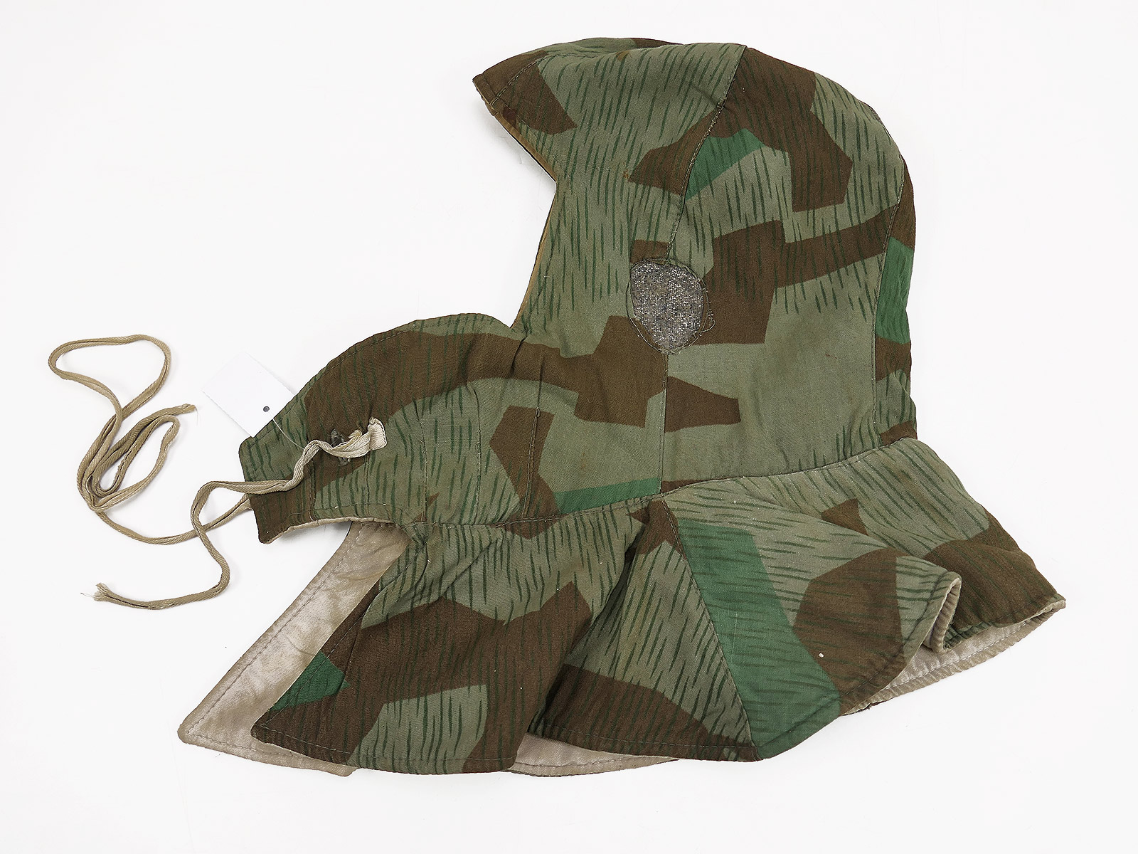 Original WW2 Wehrmacht winter balaclava, splinter camouflage / white reversible balaclava, winter reversible jacket COLLECTION