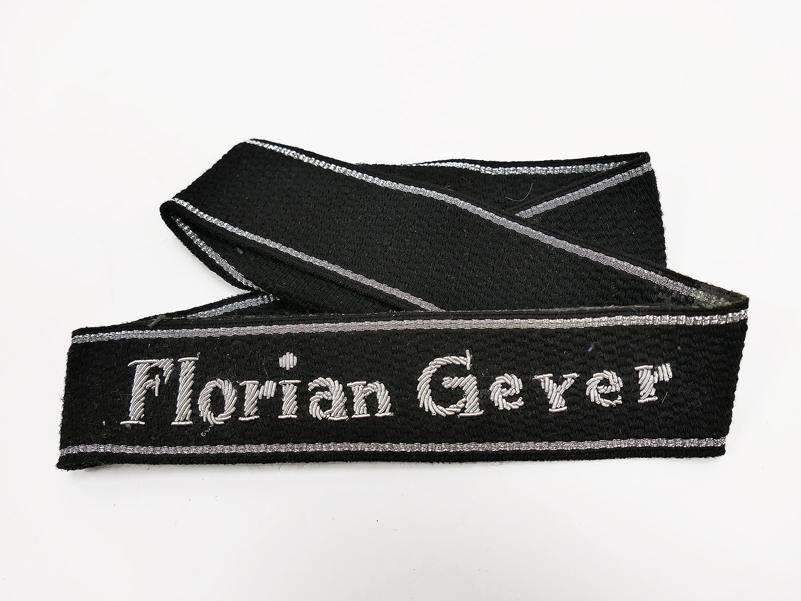 Waffen SS sleeve band FLORIAN GEYER for officers Hand stitched