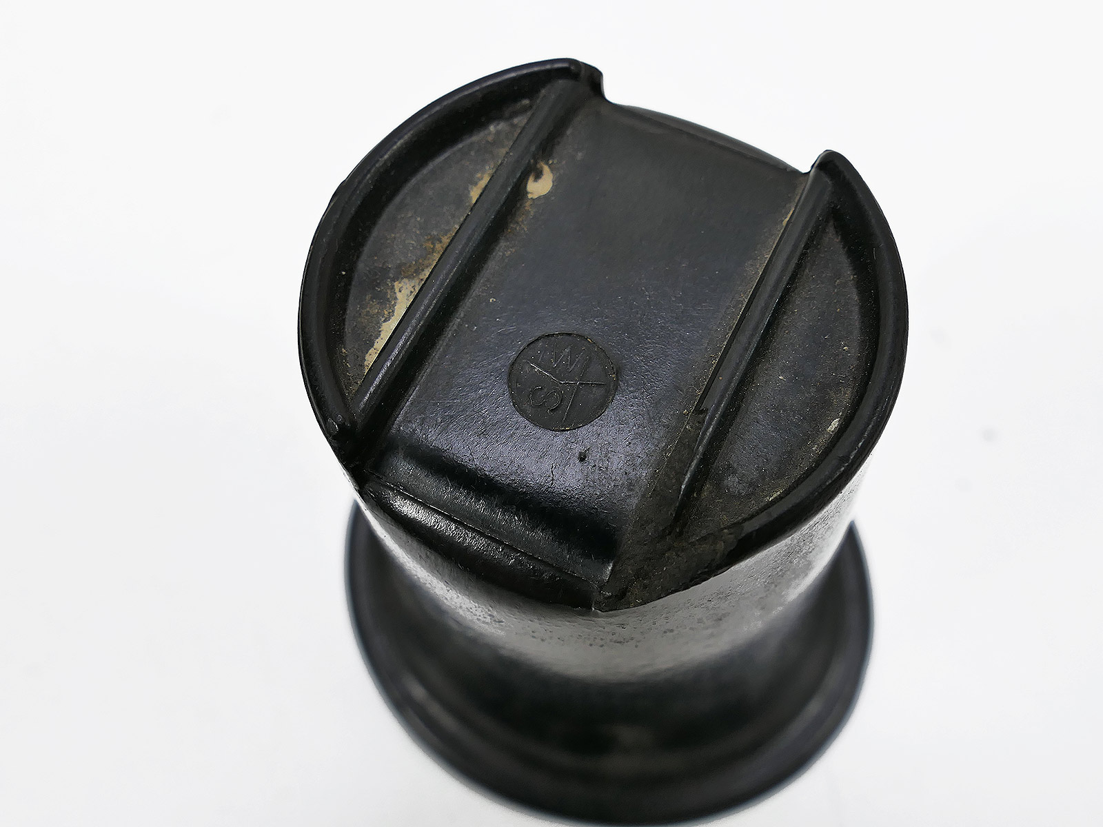 Wehrmacht DAK Afrika Korps coconut field flask, tropical, RITTER ALFURIT, with cup – COLLECTION, BATTLE-WORN