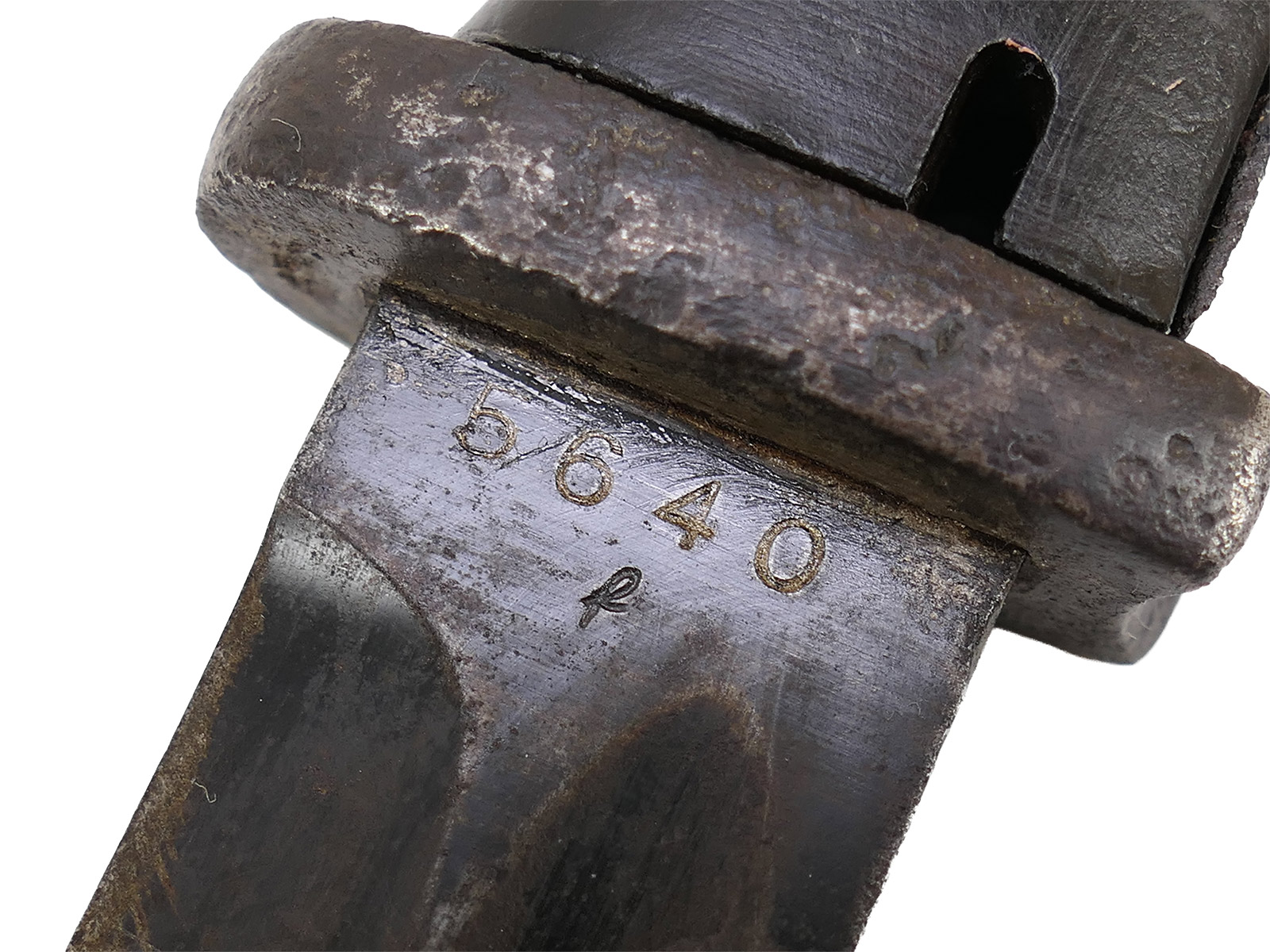 Wehrmacht M84/98 K98 bayonet / S/155 sidearm with belt loop – BATTLE WORN