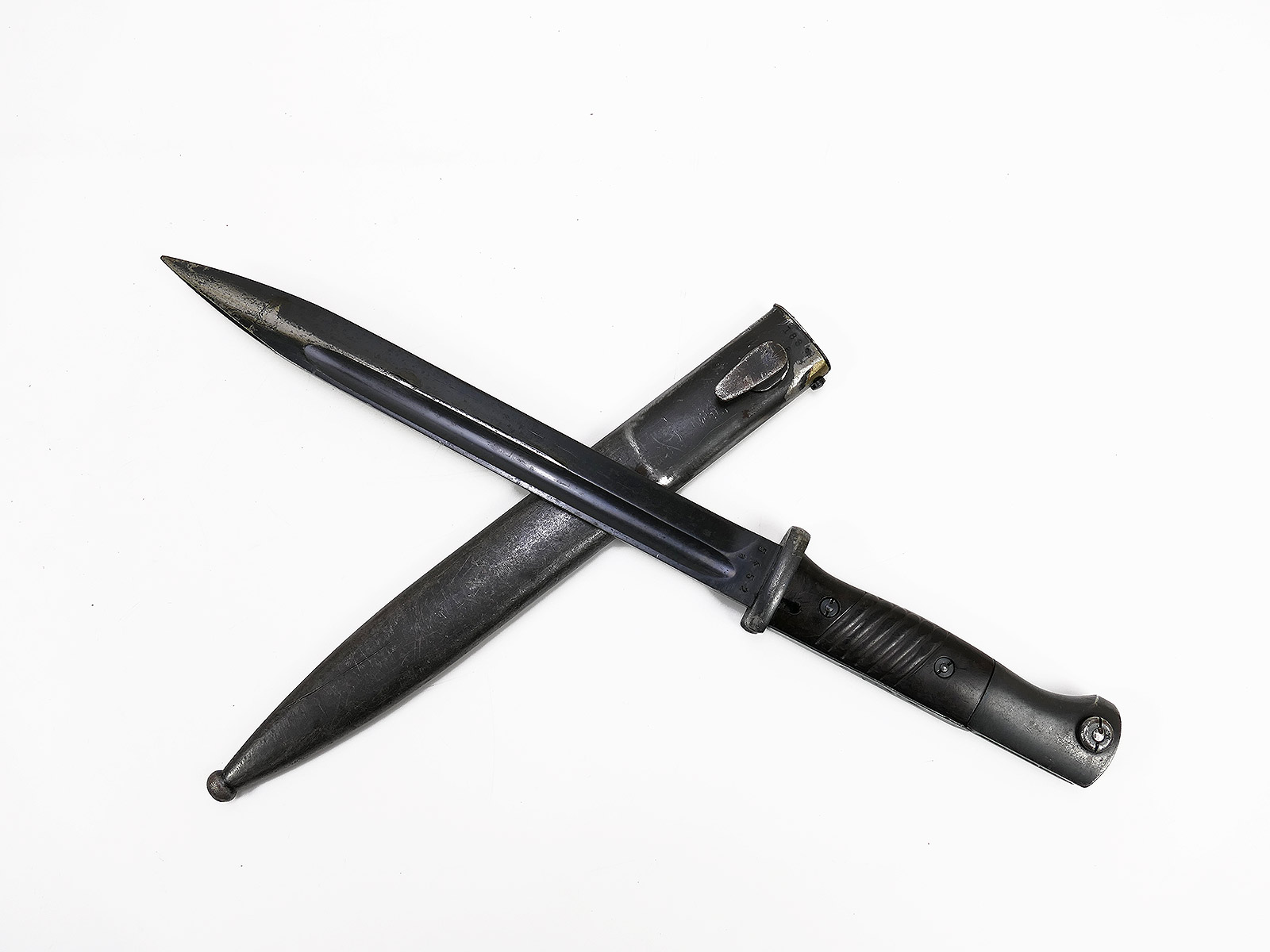 #A1 Wehrmacht bayonet M84/98 Gebr. Heller carbine K98 / side rifle with scabbard