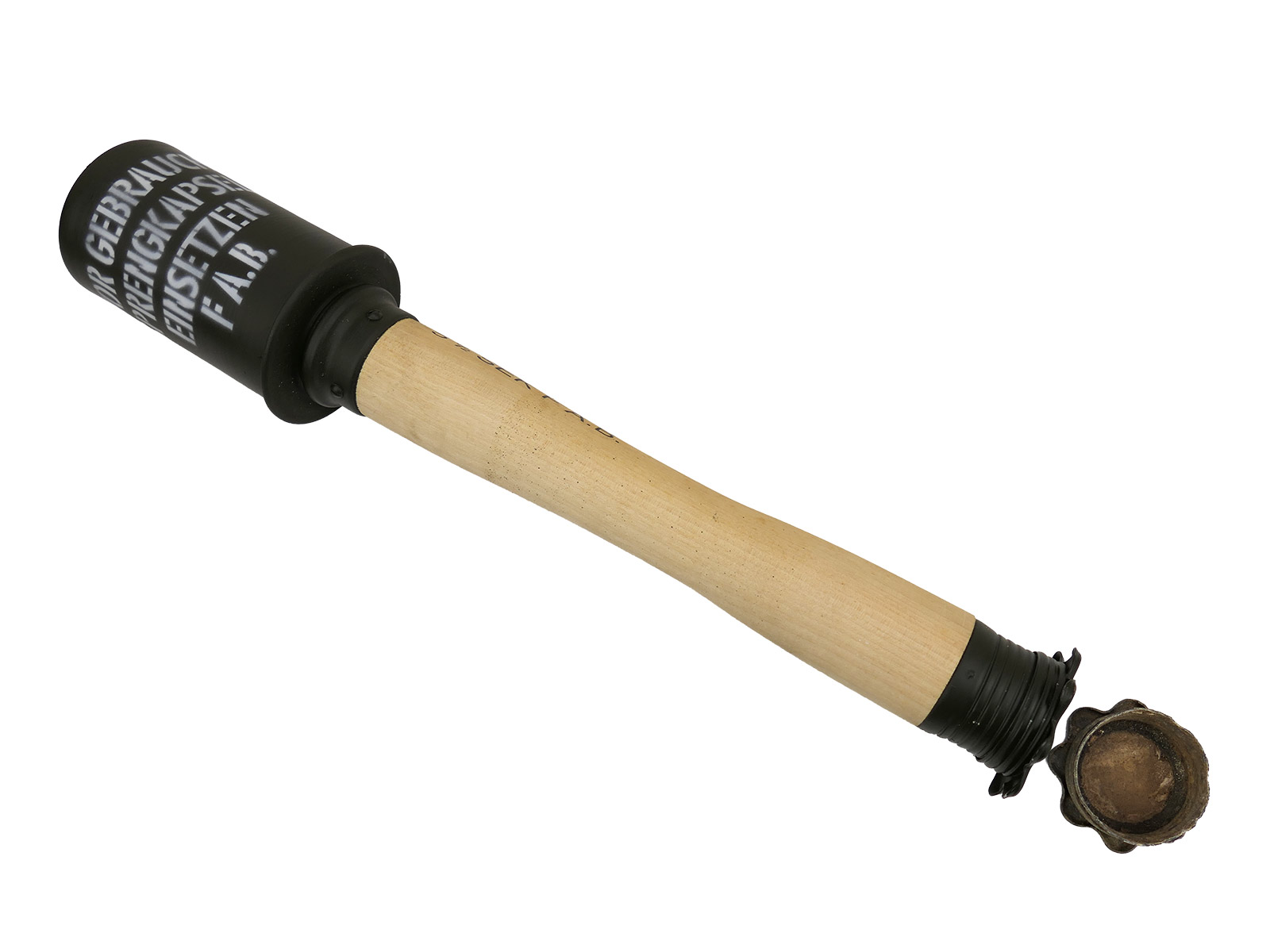 WK1 M17 Decorative Hand Grenade with Handle – Dismantlable – Wood / Metal