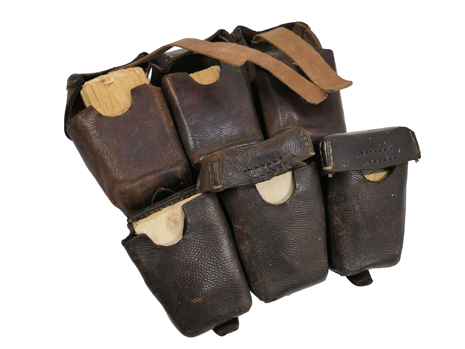 2x spare parts holders, original WK1 cartridge pouches, DIY items, incomplete, COLLECTION BATTLE WORN