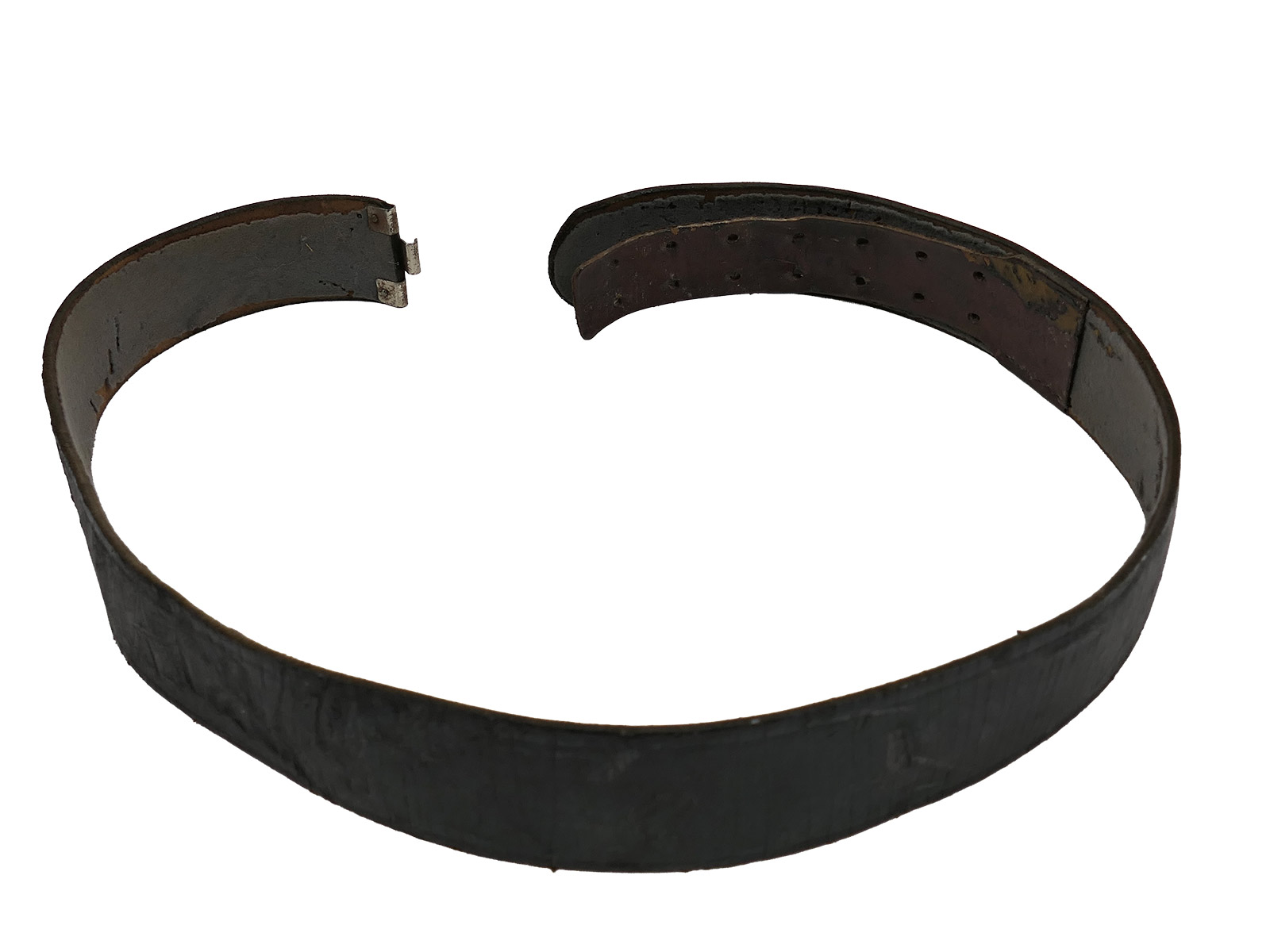 Original patent leather Wehrmacht belt, total length 98 cm, COLLECTION BATTLE WORN