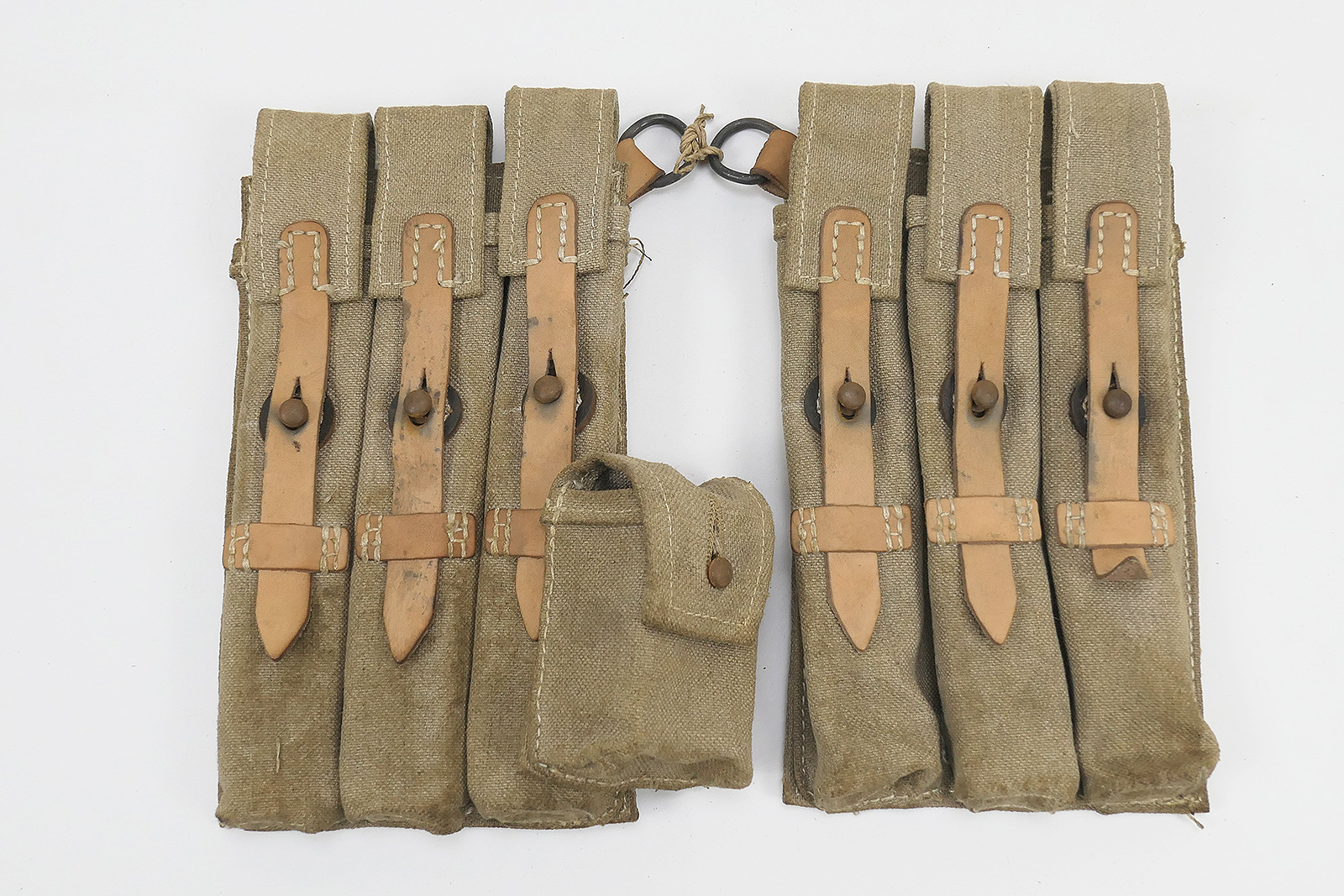 #10 Wehrmacht pair of MP 38/40 magazine pouches MP38 MP40 web canvas pouch