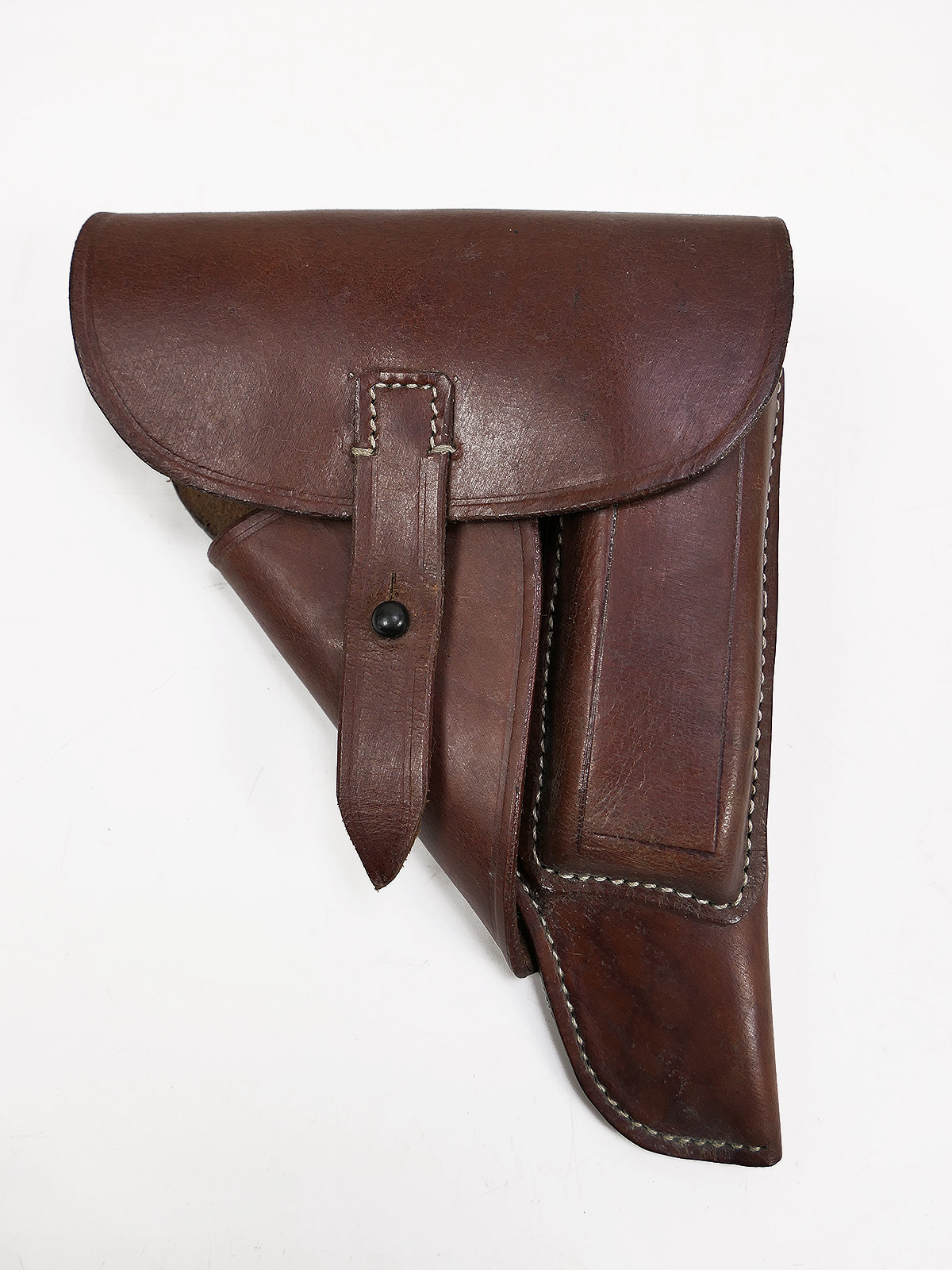 One-off WW2 Wehrmacht Luftwaffe holster, brown, for short pistols, 7.65, Type PPK, BATTLE-WORN