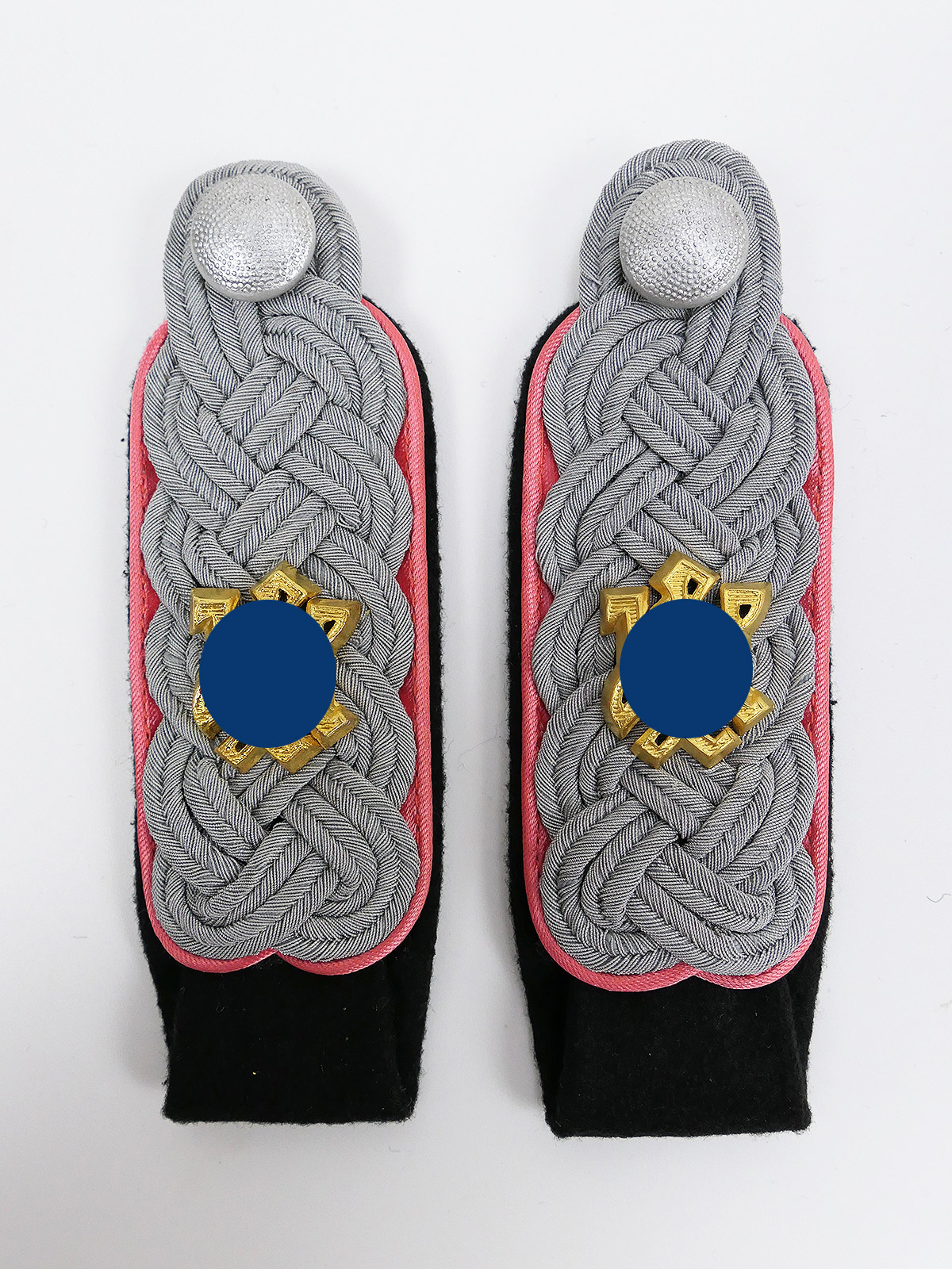 Leibstandarte Shoulder Boards Sturmbannführer Panzer Shoulder Boards + LAH Overlay + Button