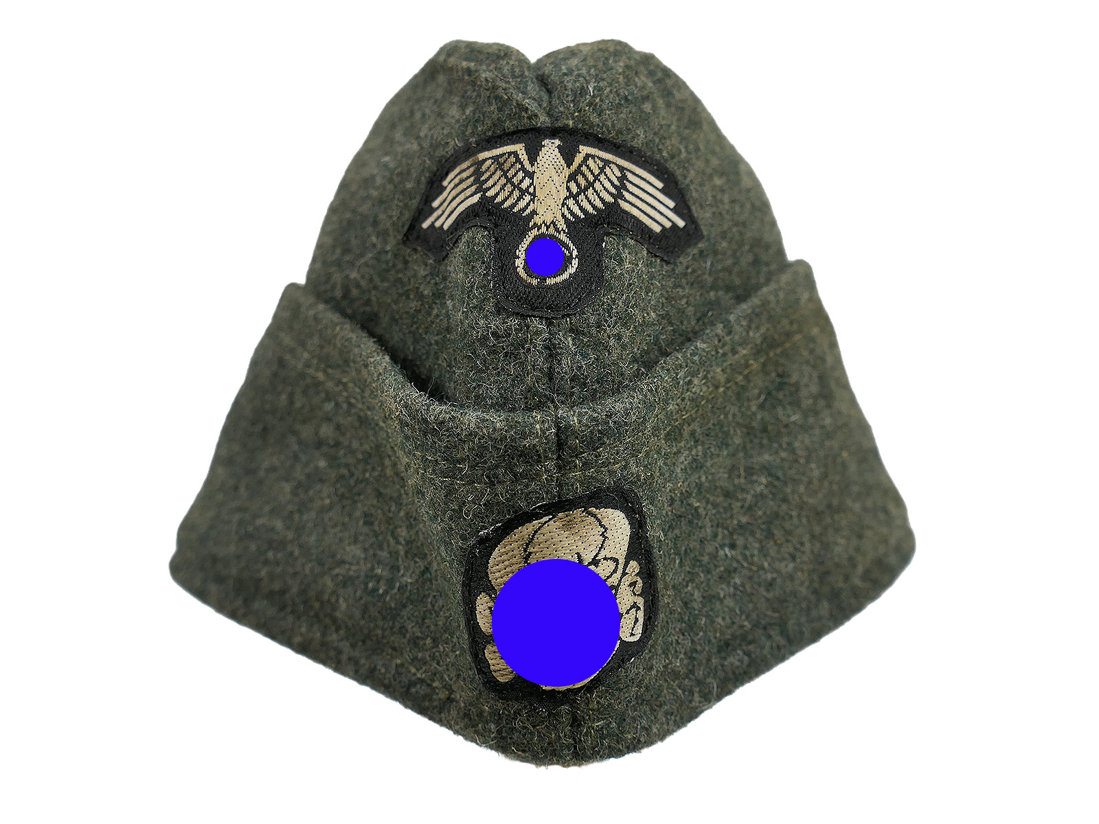 Waffen-SS cap for enlisted men, featuring an eagle and a skull, size 58