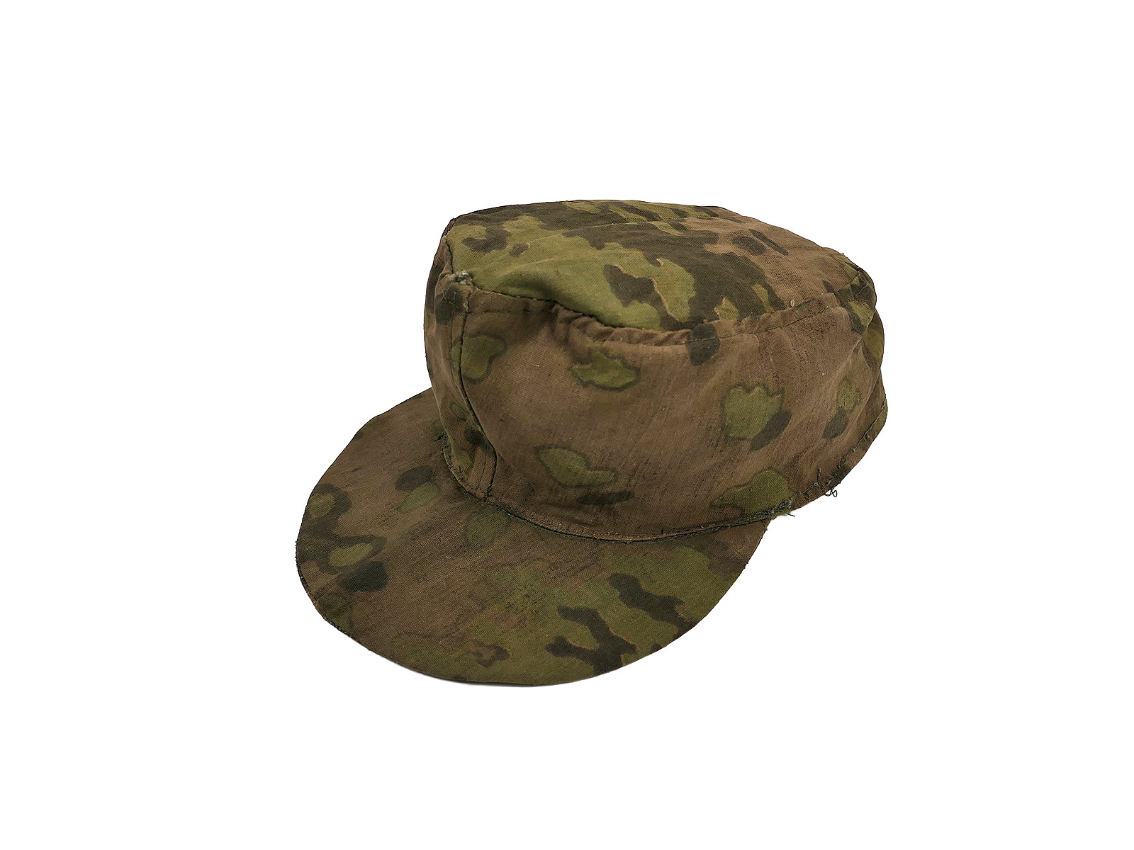 #Z/ Waffen SS Frontfertigung field cap original fabric oak leaves spring size 58/59 camouflage cap