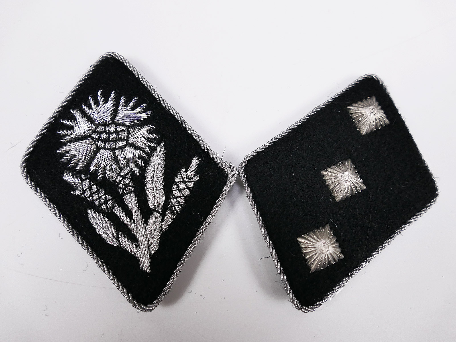 P1546110 Waffen SS collar patch Untersturmführer 22nd Cavalry Div. MARIA THERESIA for field blouse uniform