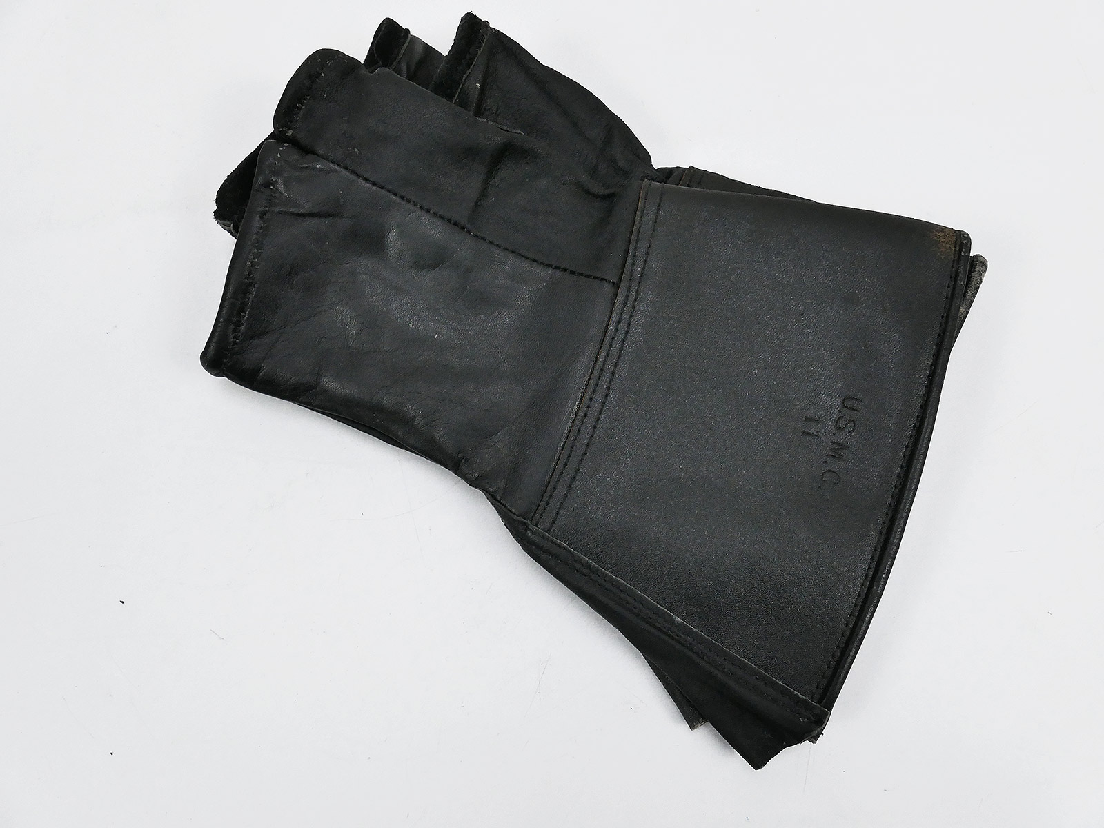 P1279305 ORIGINAL USMC Black Leather Gloves sz.11 Leather Gloves Marines Shooting Gloves