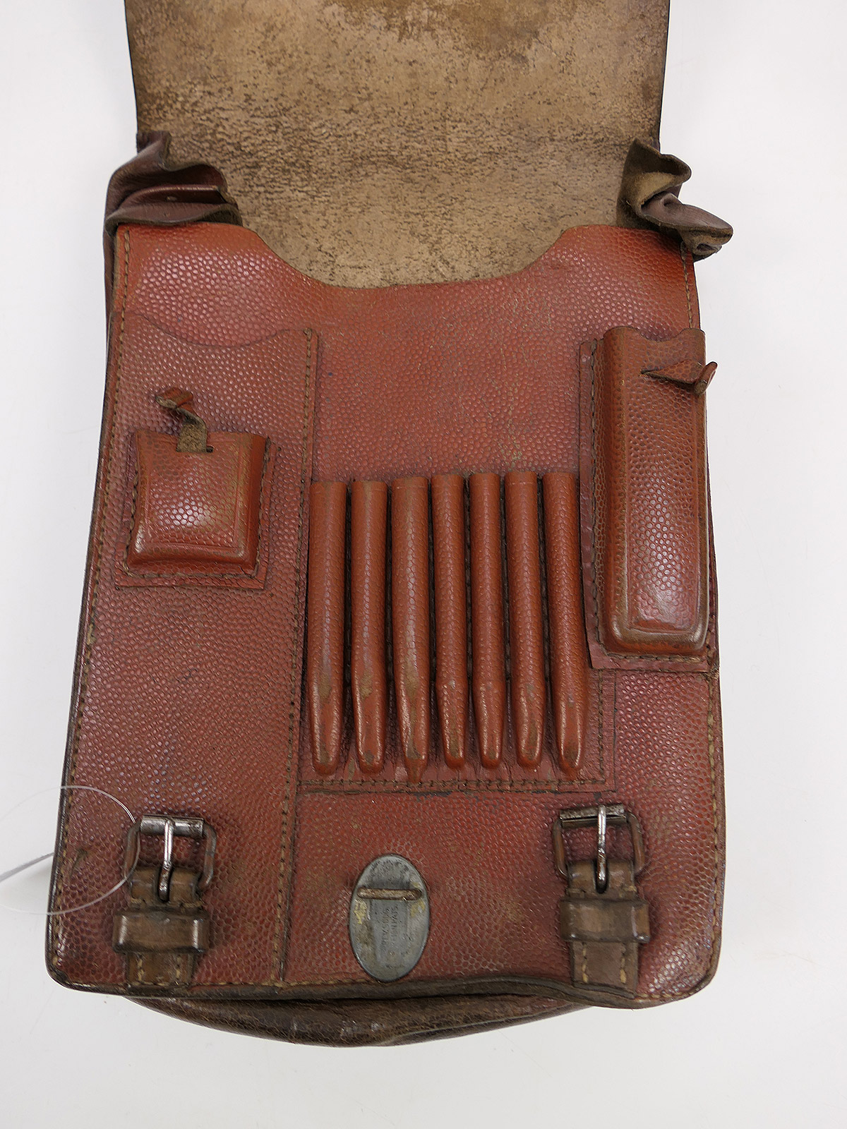 Wehrmacht / Luftwaffe map pouch, brown leather, RBNr. Signal pouch, COLLECTION