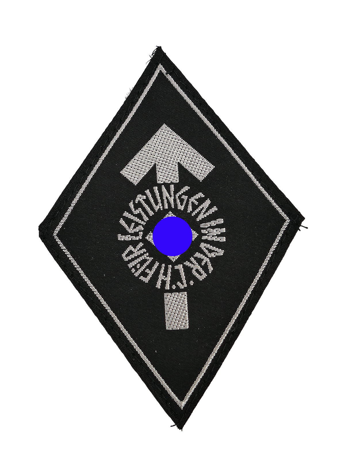 Hitler Youth Silver Achievement Badge / Fabric badge for achievements in the HJ, machine-woven, with a loop