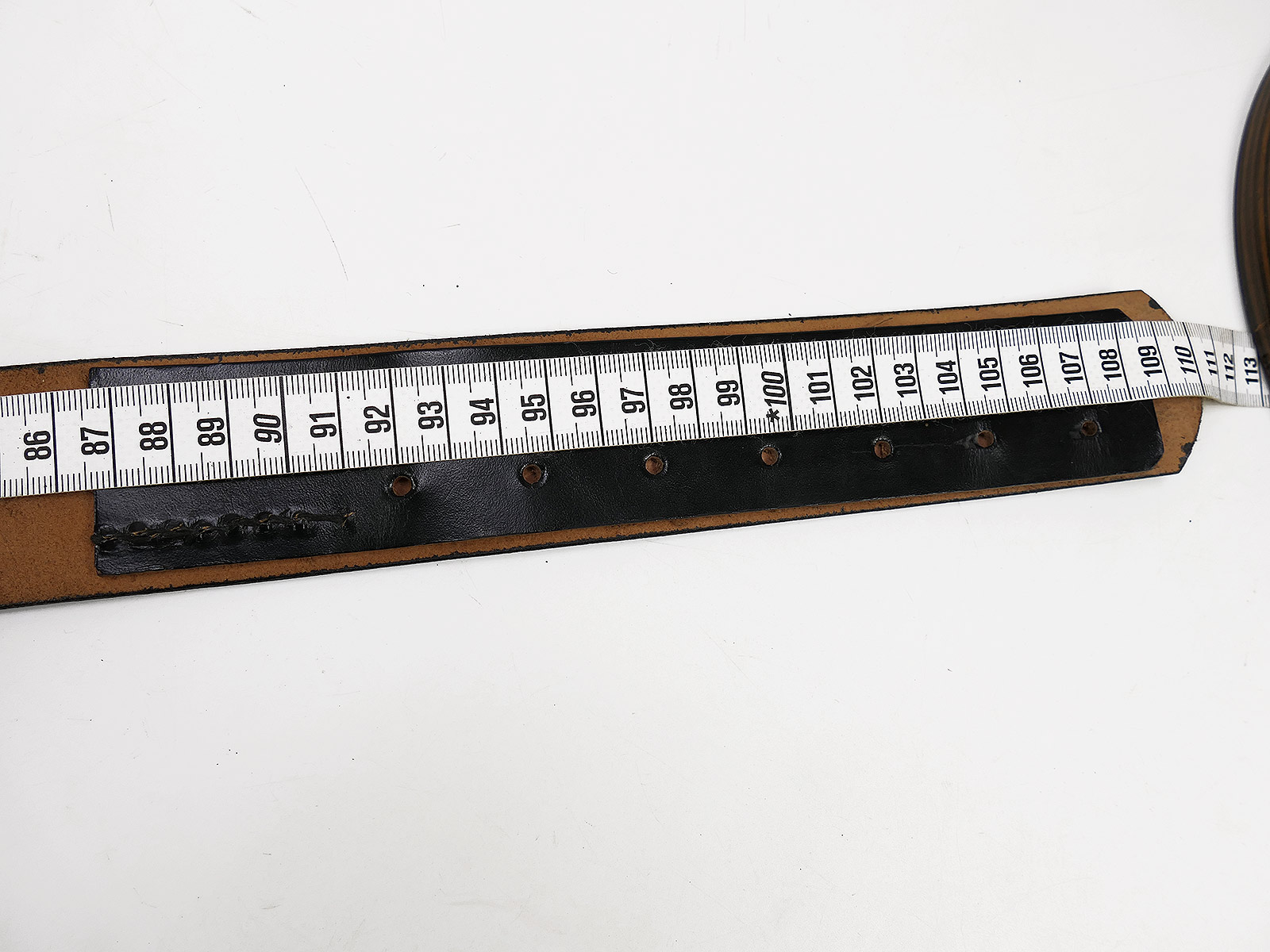 Vintage leather belt / belt strap, 110cm, COLLECTION BATTLE WORN