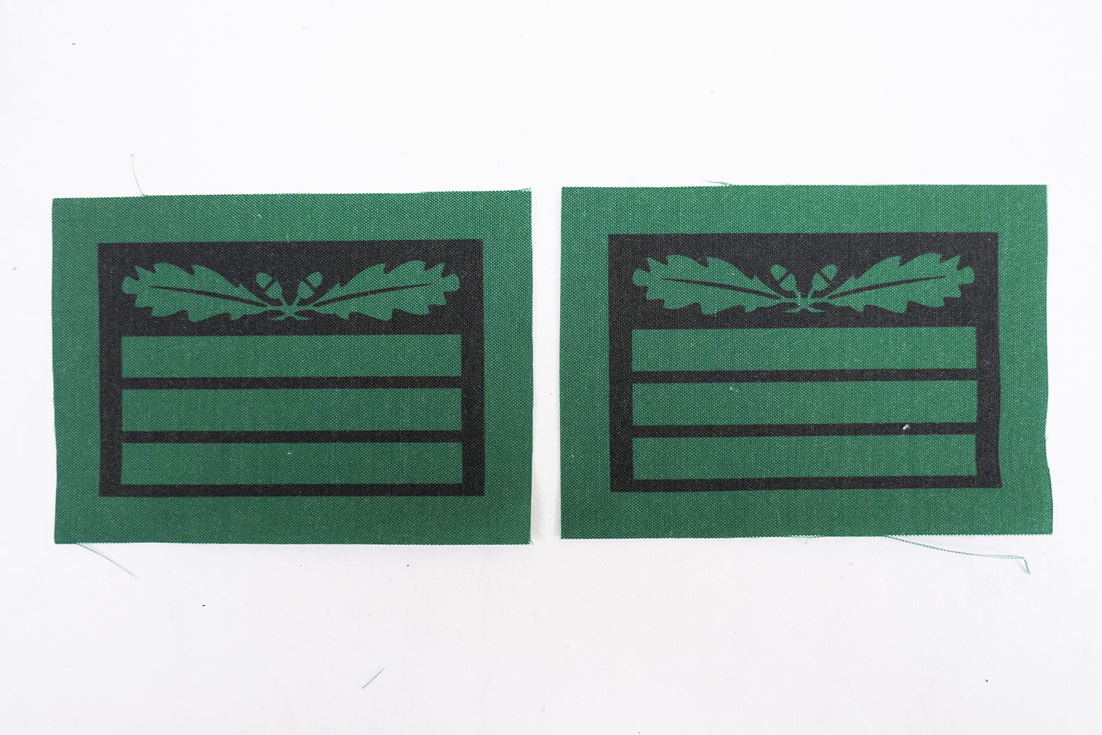 1x pair of WSS Hauptsturmführer rank insignia for camouflage uniforms and special clothing