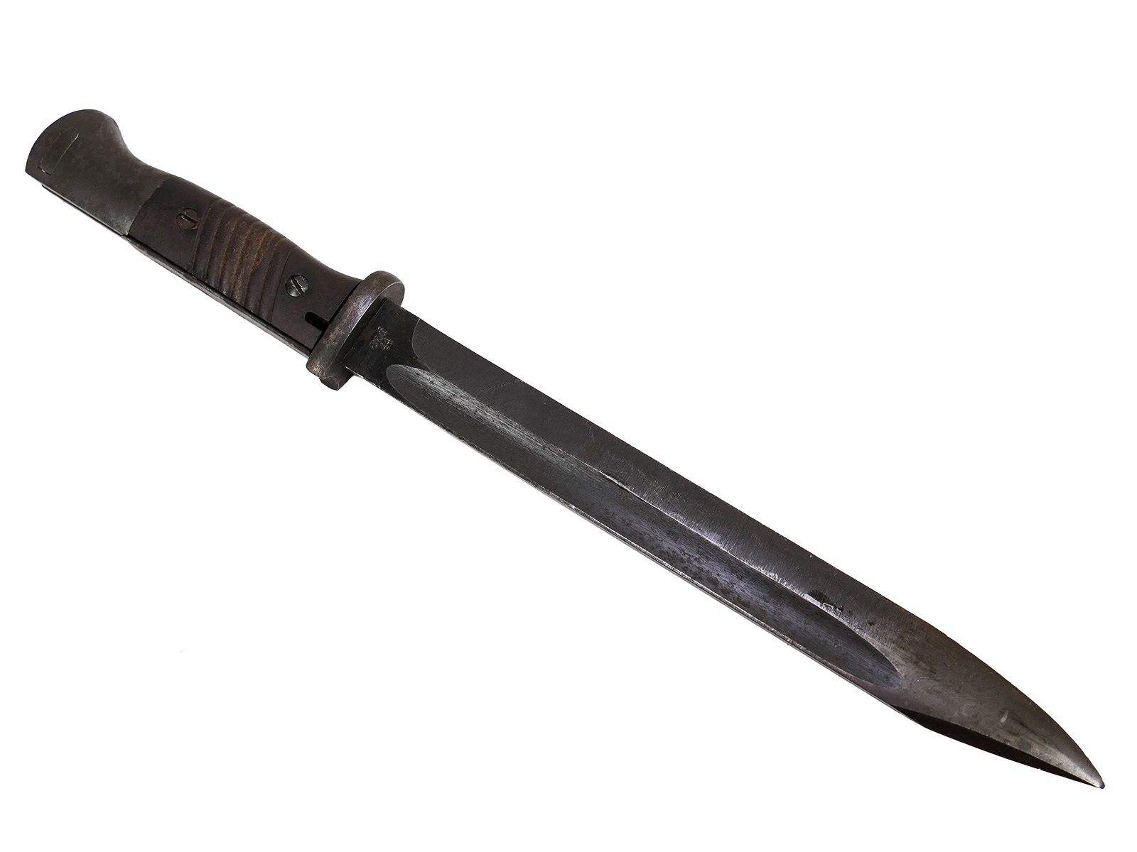 Wehrmacht M84/98 K98 bayonet / side-mounted bayonet – matching serial numbers, cof 44, battle-worn