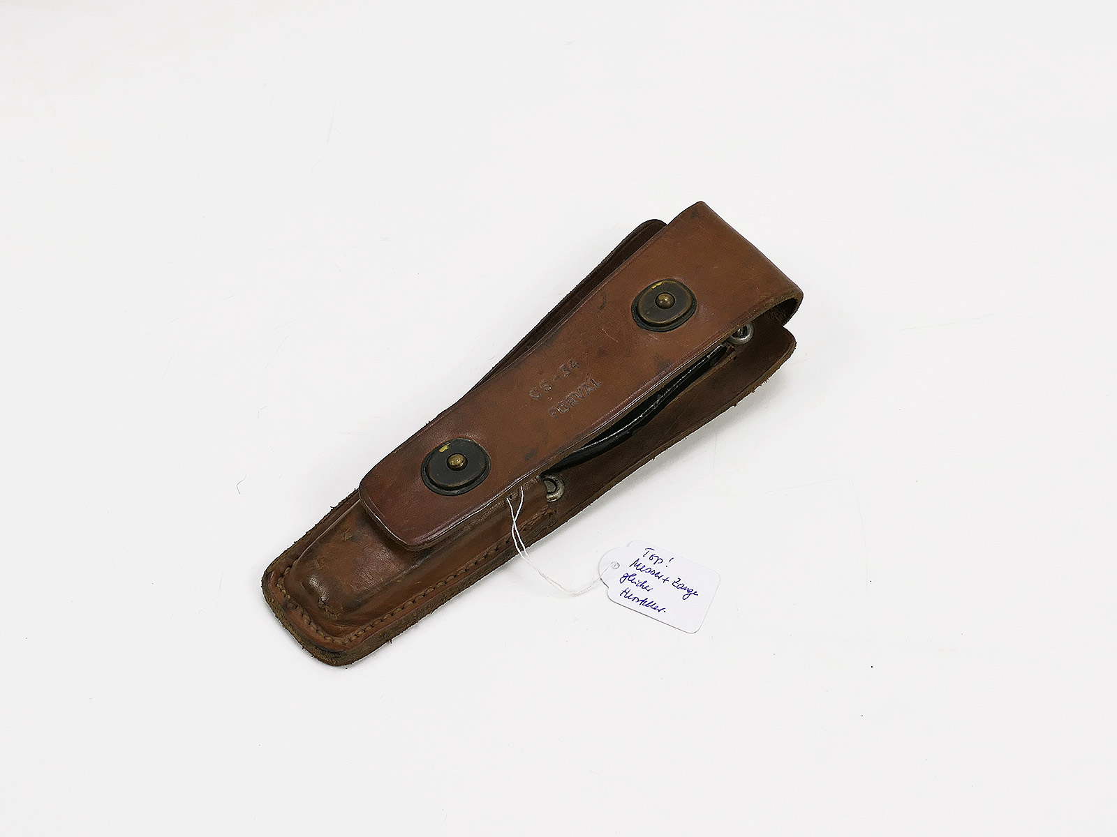 US WW2 Signal Corps Engineer Tool Kit CS-34 FORVAL pouch with pocket knife & pliers knife & pliers COLLECTION