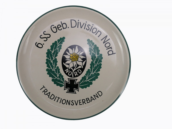 Traditions wall plate plate Traditionsverband 6.SS Gebirgs Division Nord Reservistika Edelweiss