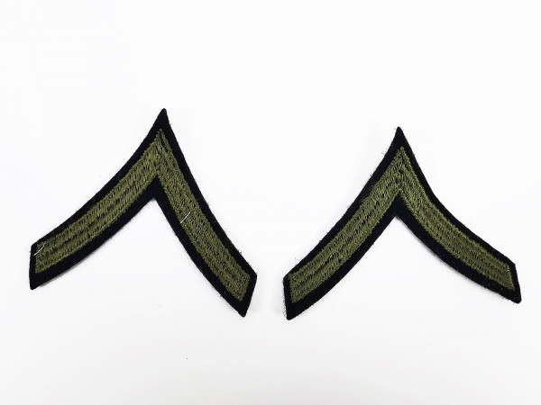 US ARMY WW2 Original Ranks 1x pair of rank insignia rank badge PFC Private First Class