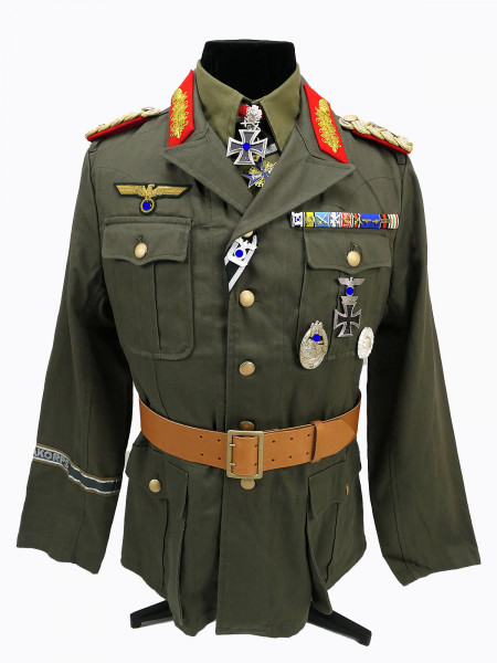 Field Marshal Erwin Rommel DAK Uniform Ensemble Afrikakorps with awards + belt