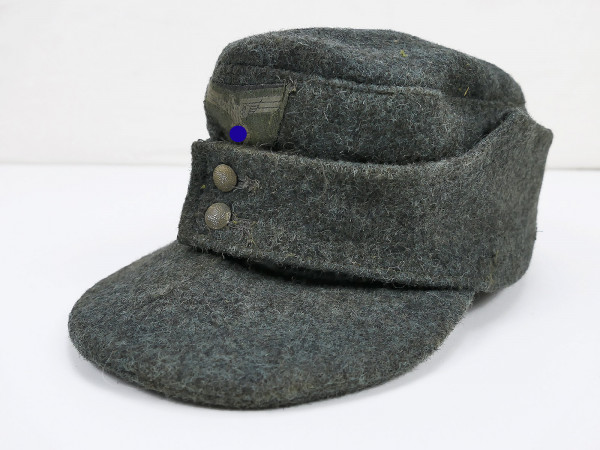 Wehrmacht M43 field cap size 58+ original ital. Wool and lining with trapeze effects from museum