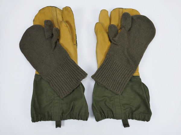 US ARMY Mitten Shell Trigger Finger Gloves Three Finger Jeep Winter Gloves Size L