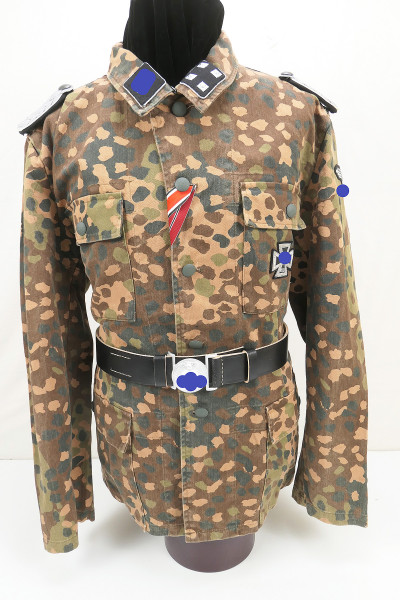 Waffen SS Uniform Sturmbannführer Otto Skorzeny camouflage jacket Ardennes + Führerkoppel 120cm