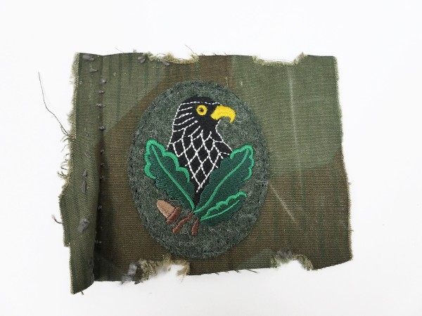 Wehrmacht sniper badge sleeve badge on original splinter camouflage fabric