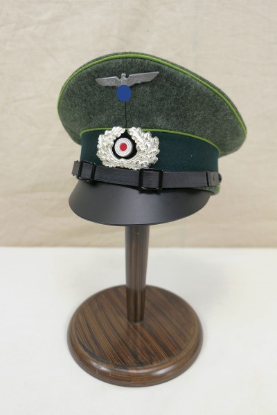 Wehrmacht peaked cap old style with effects Gr.57 Crusher Cap Jäger Mannschaften