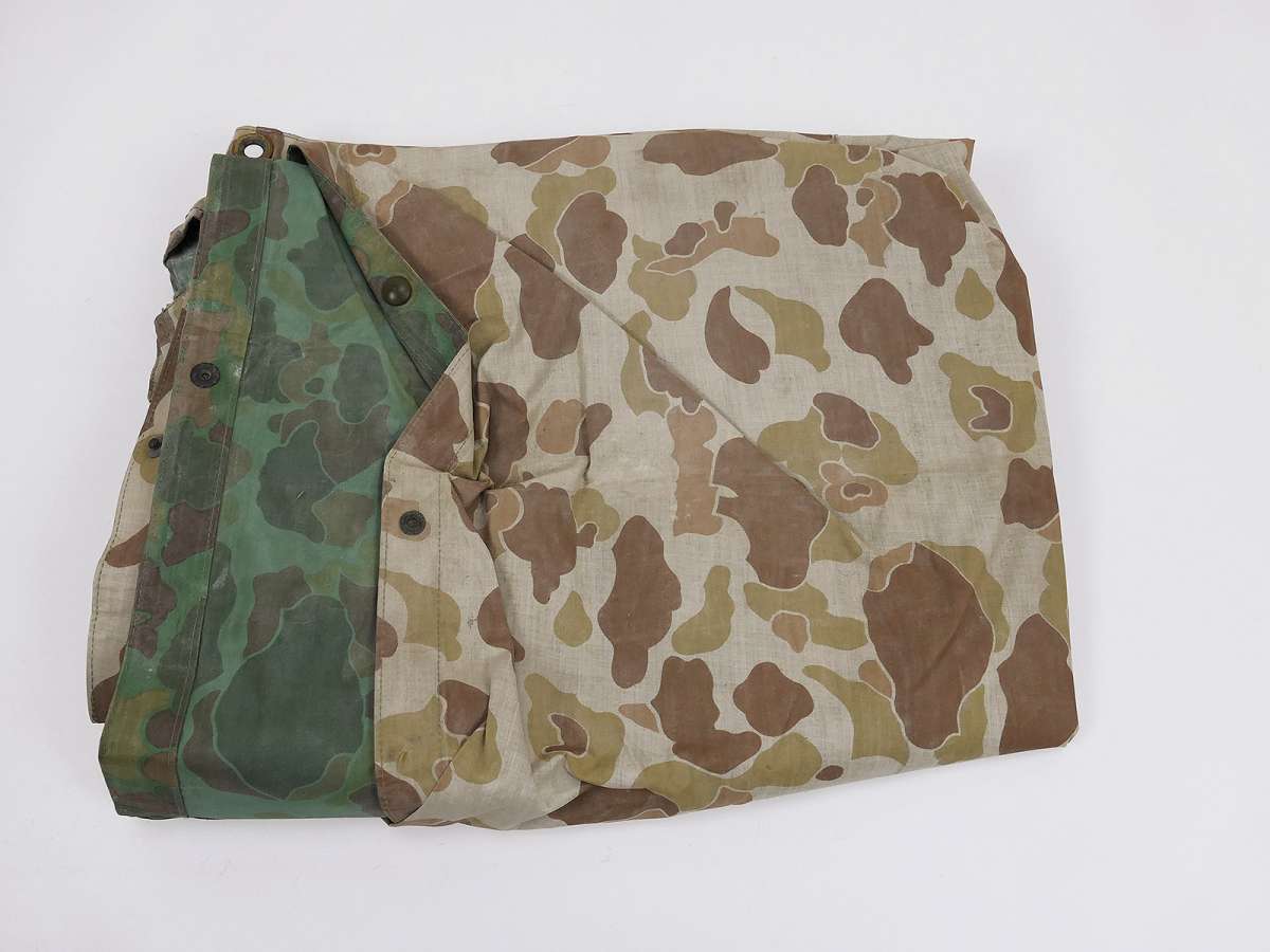 4 USMC MARINES WW2 Pacific Poncho camouflage Rubber 1944