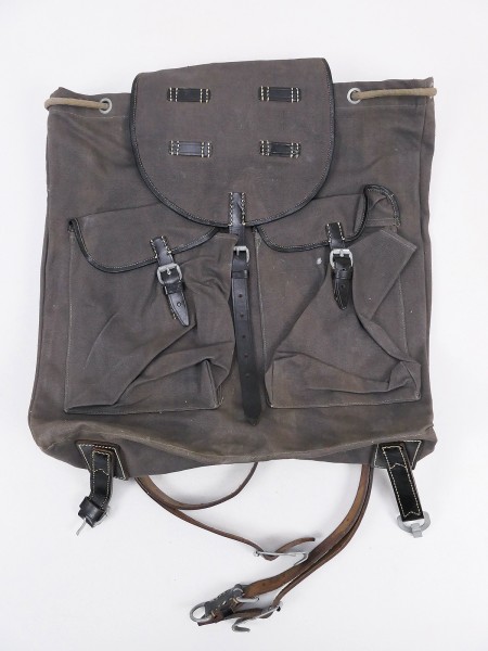 #2/ Vintage backpack blue-gray type Luftwaffe WW2 with shoulder strap TOP