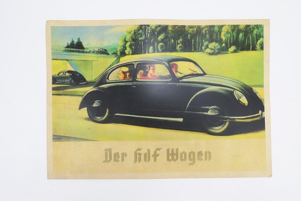 Wehrmacht vintage poster image - KDF wagon