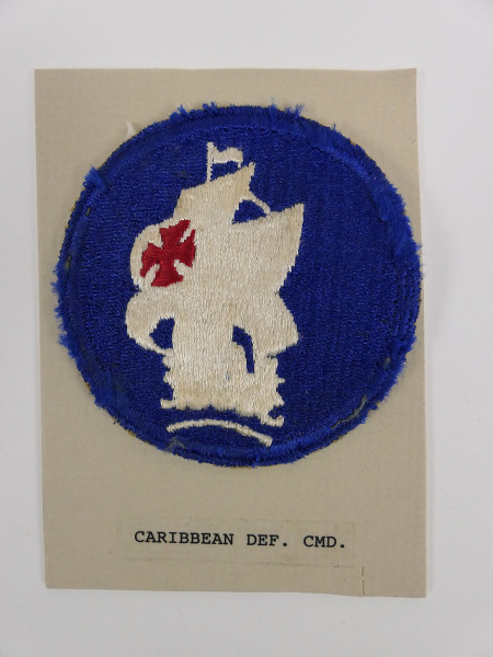 Original US ARMY WW2 Badge Caribbean Defense Command Patch - U.S. Command / Special Units