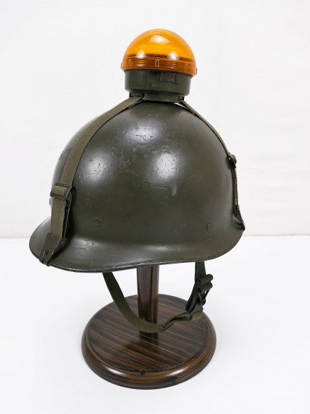 Original BW Bundeswehr helmet old style steel helmet with warning light flashing light Blinki