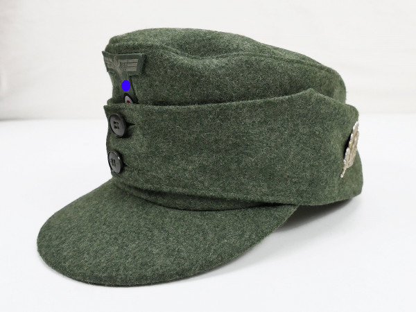 Wehrmacht M43 Jäger field cap Army Gr.57 with cap eagle and badge oak leaves