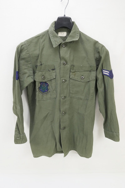 US Army Shirt Vietnam Utility Cotton Sateen OG-107 15½ x 33 Field Shirt 1976