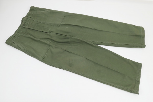 US ARMY Vietnam Trousers OG 107 Vietnam Pants Sateen Green - Small Long