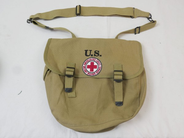 MUSETTE BAG Type US ARMY WW2 paramedic Red Cross Red Cross Willys Jeep