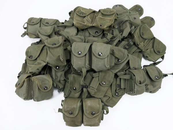 US Type Ammo En Bloc Pouch for Garand M1 Clips / Hand Grenade Canvas Ammo Pouch