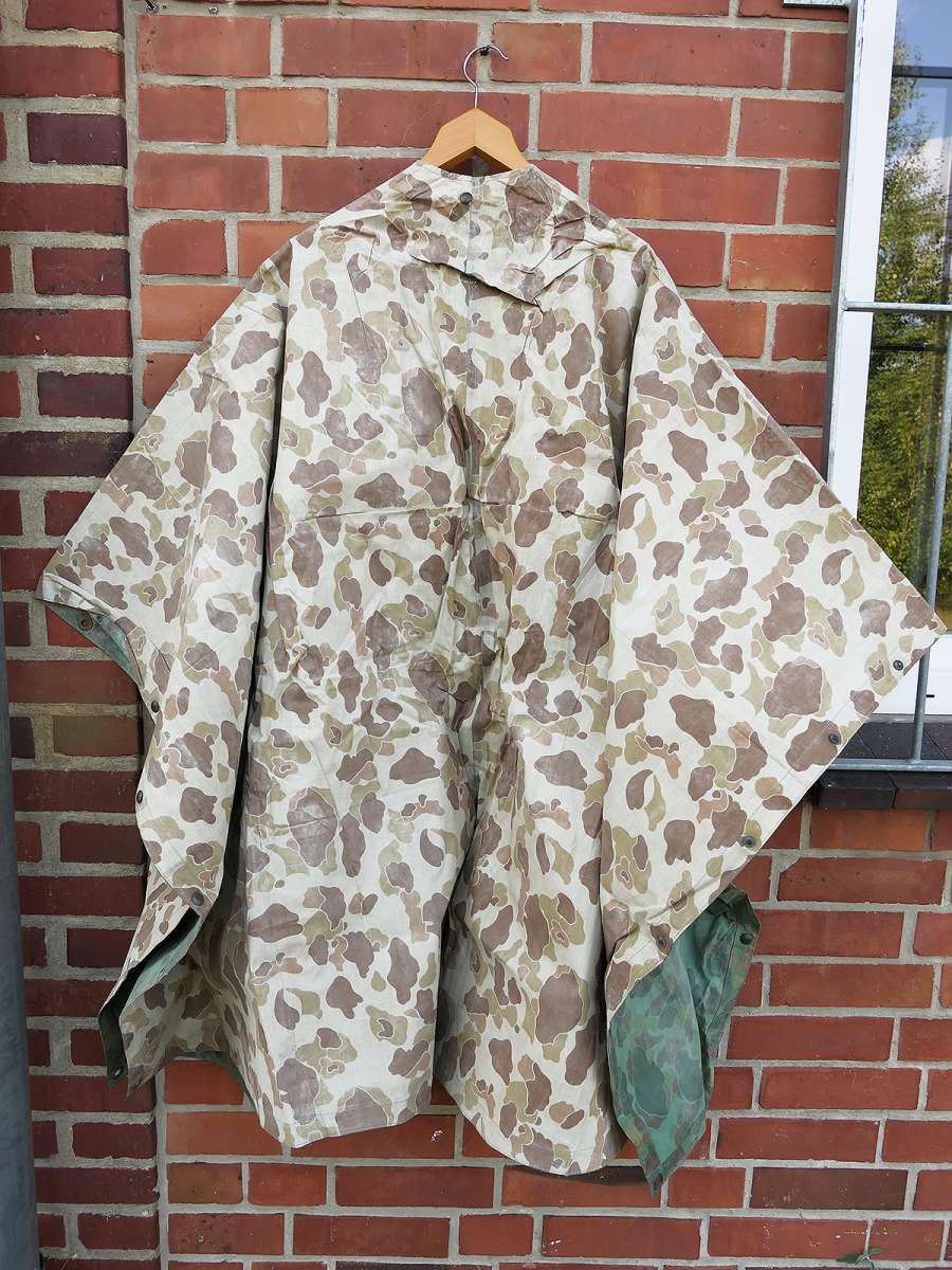 4 USMC MARINES WW2 Pacific Poncho camouflage Rubber 1944