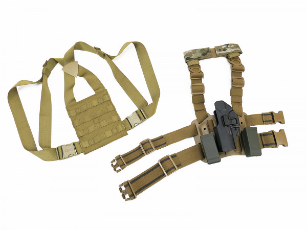 BLACKHAWK! Kit Tactical drop leg leg holster with Serpa holster for 9mm pistol + 2 magazine modules