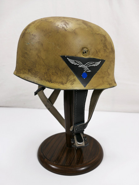 Single piece WK2 LW paratrooper helmet steel helmet M38 Luftwaffe tropics DAK bell 57/58
