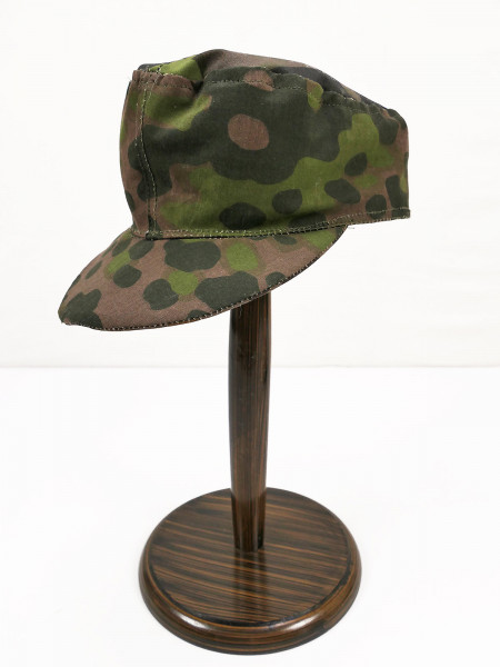 Waffen SS Frontfertigung Polyspot / Sycamore field cap size 59 camouflage cap from museum