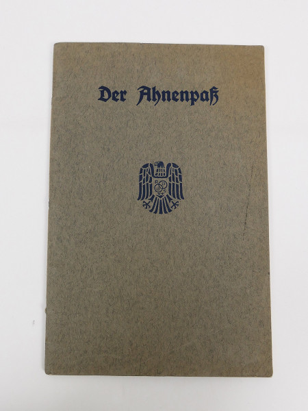 Original ancestor passport German Reich with numerous entries