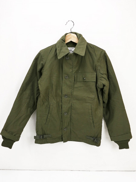 Original US NAVY Deck Jacket Cold Weather Permeable olive XSMALL (80s) board jacket
