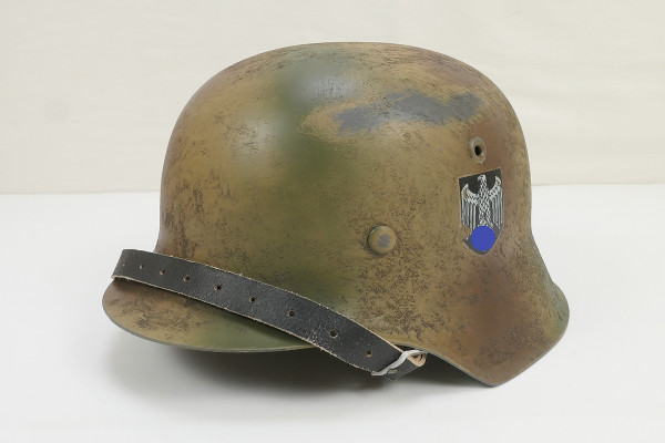 Wehrmacht steel helmet M42 NORMANDIE Camouflage SD Tarnhelm Gr.58/59 Rauhtarn