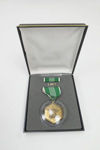 US ARMY Commendation Medal for Military Merit Award in case